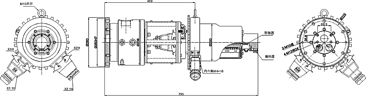 Elektrický Pitch Slip Ring pre Offshore Ocean podmienky 12MW-2